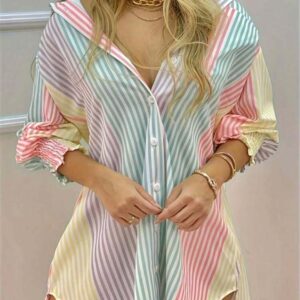 Vestido Oversize De rayas